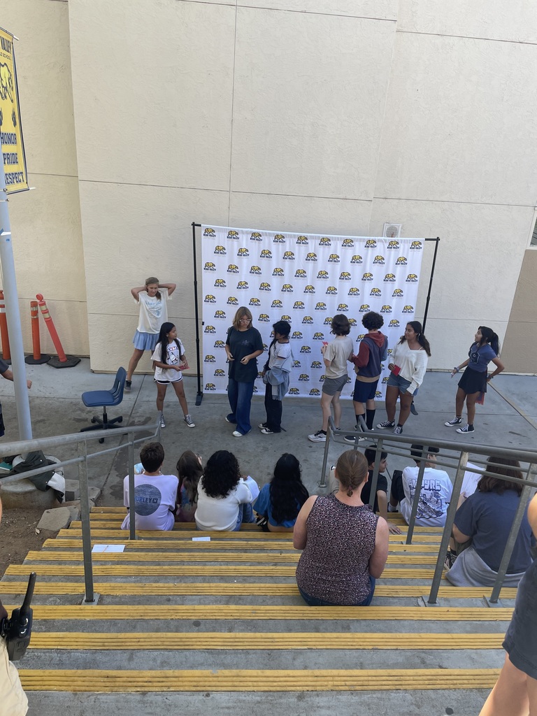 BVMS students performing a skit in front of peers
