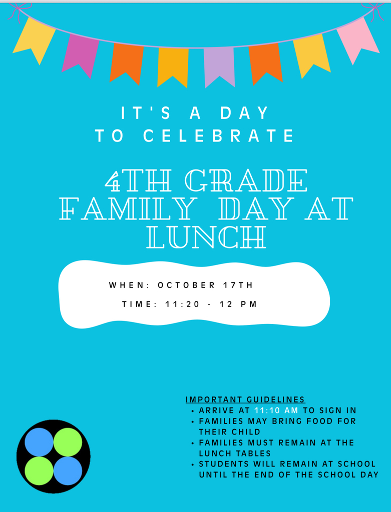 4th grade family day at lunch flyer