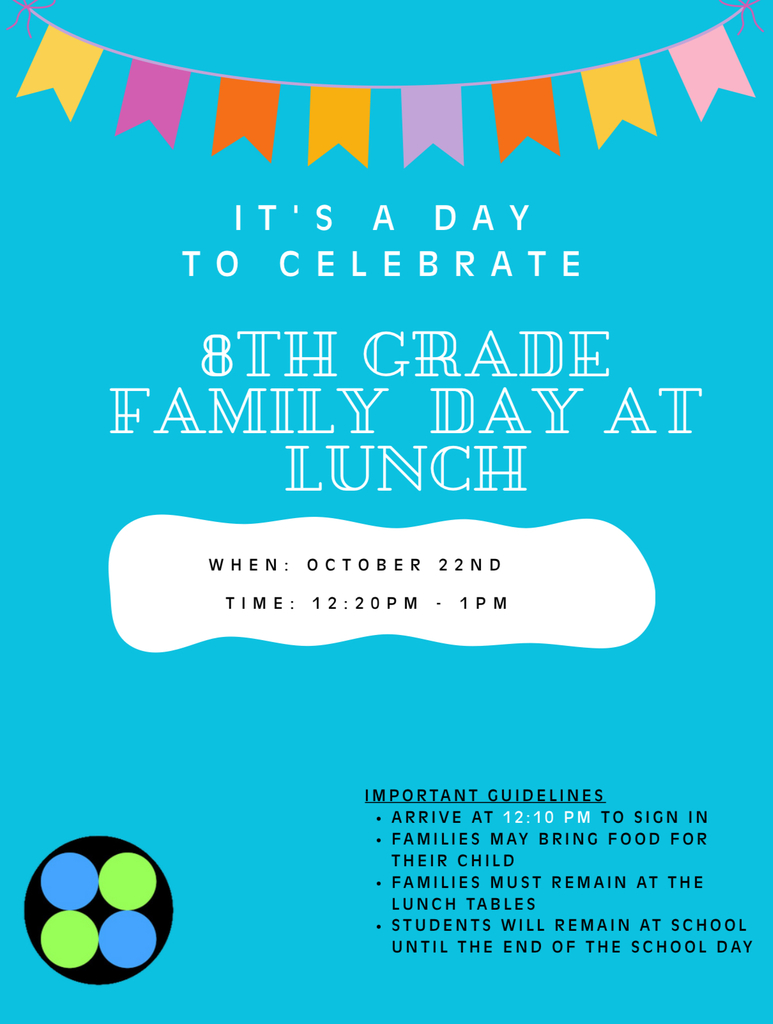 8th grade family day at lunch