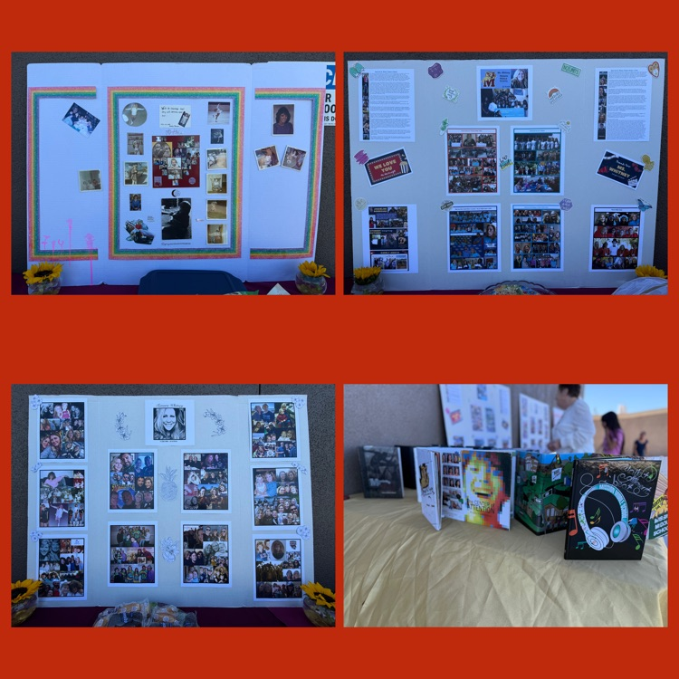 A collage of photos and testimonials about Tamara, as well as Mission Yearbooks she produced