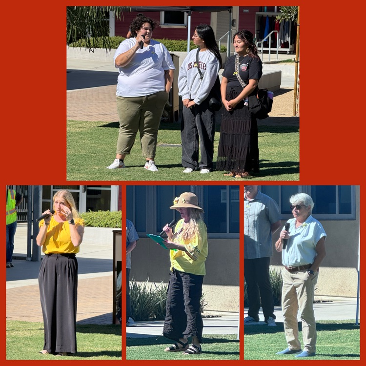 A collage of speakers (former students, Mary Adams, Kirsten Josephson, and Chris Harris)