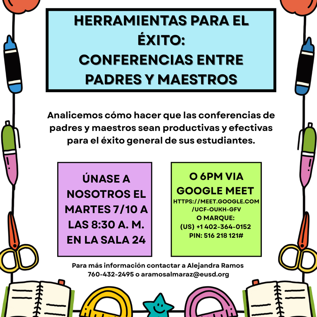 Tools for Success Workshop Spanish Flyer