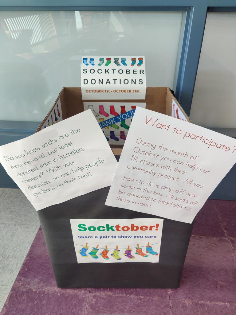 Socktober Donations Box