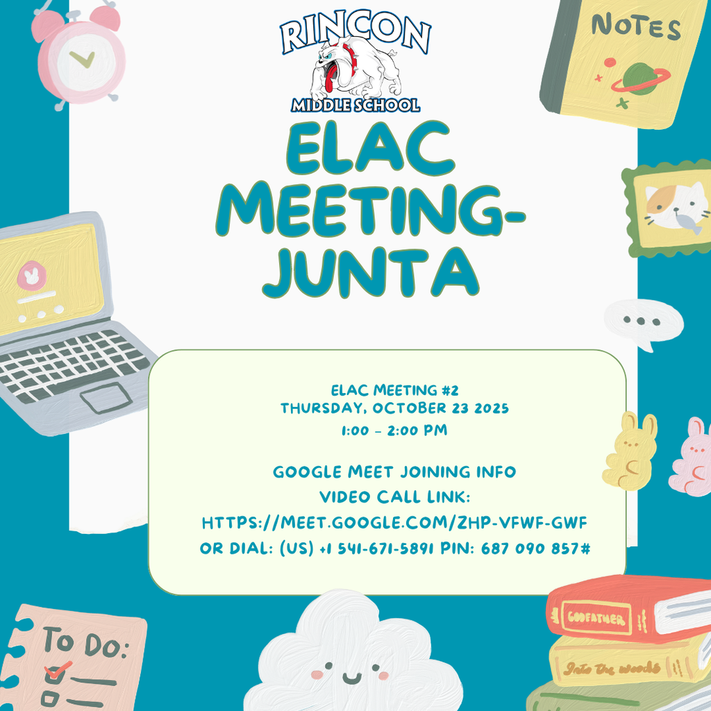 ELAC Meeting number 2 flyer information