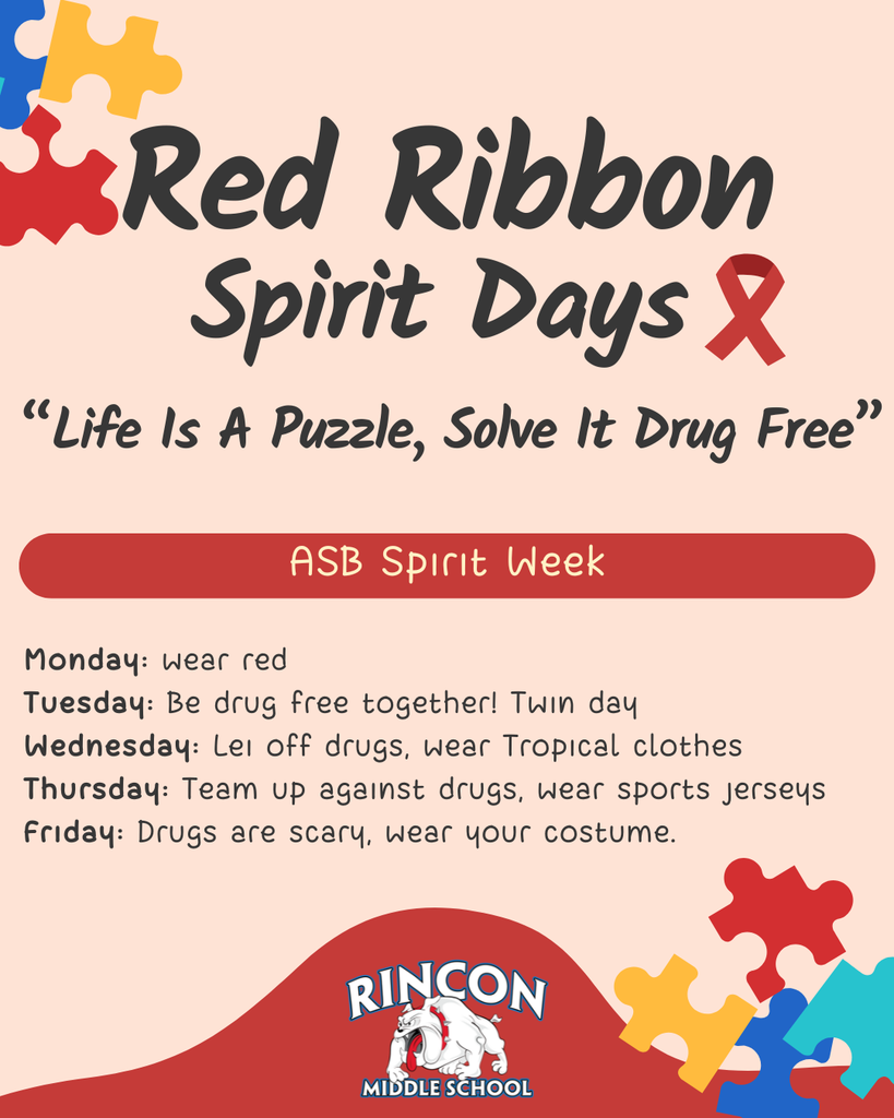 Red Ribbon Spirit Days Flyer 