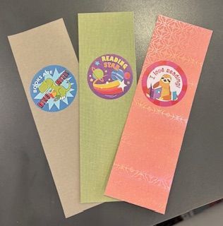 Home made bookmarks for students