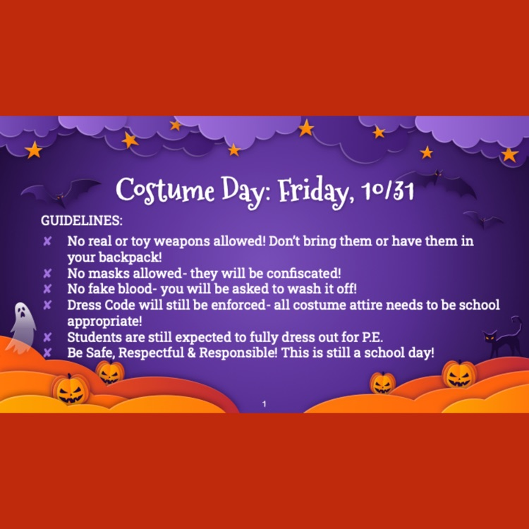 Guidelines for Costume Day