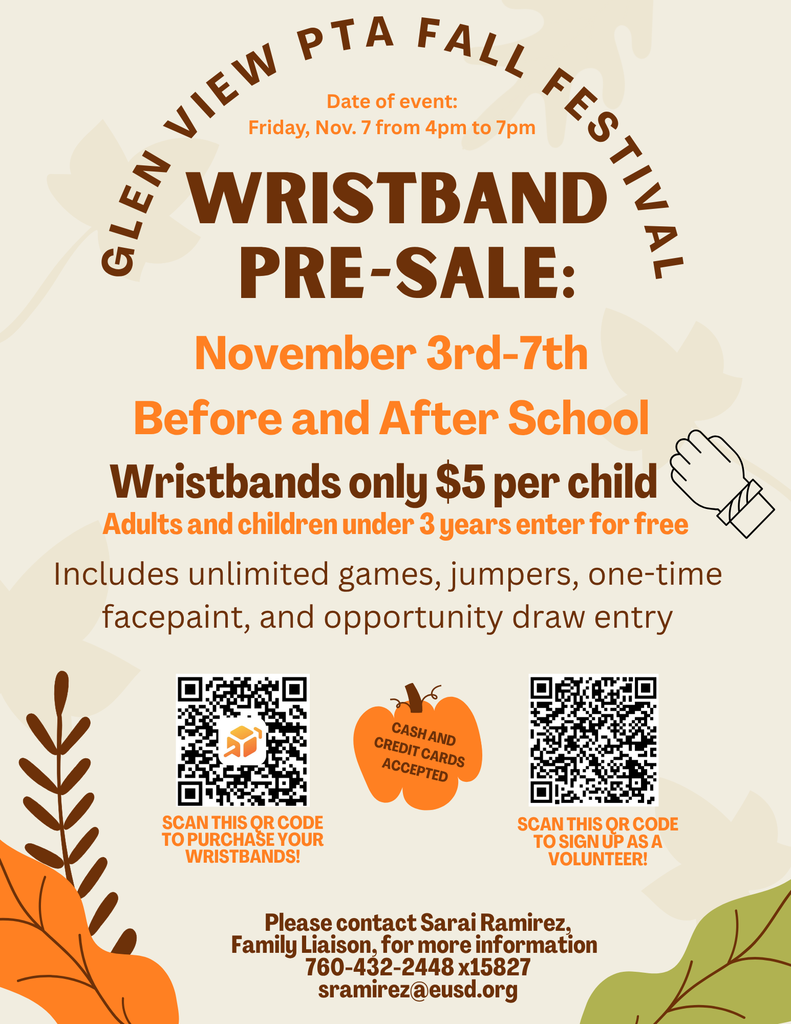 Fall Festival Wristband Pre-Sale Flyer English
