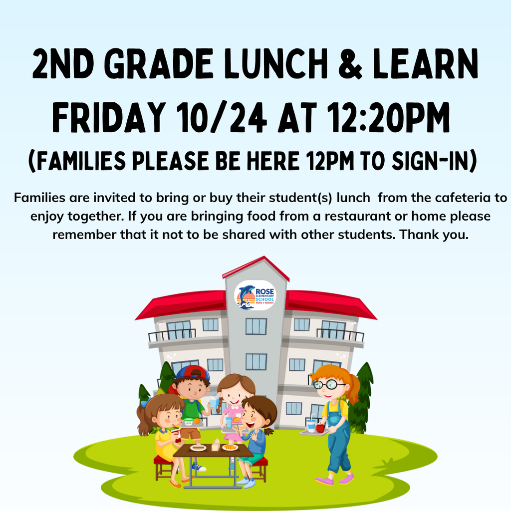 2nd grade Lunch and Learn flyer 