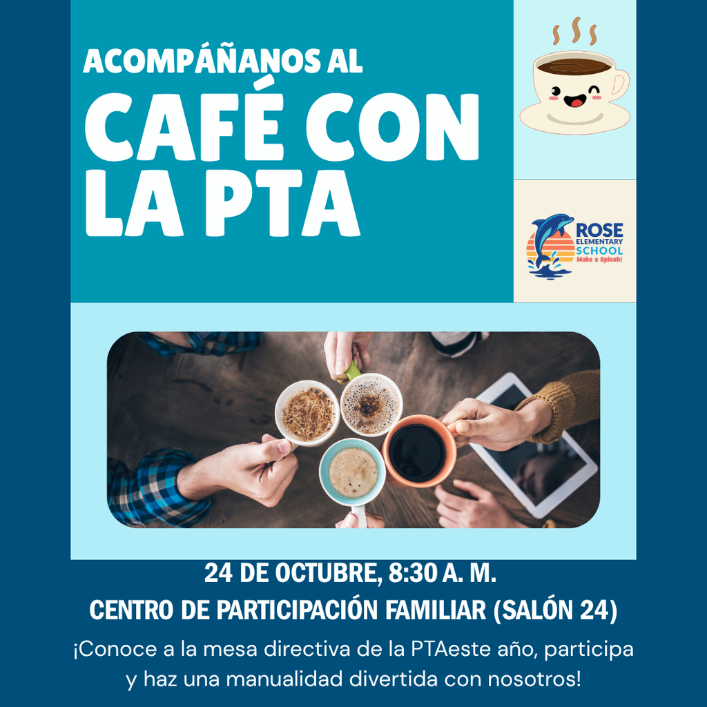 Coffee with the PTA flyer in Spanish