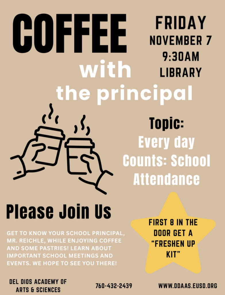 Coffee With The Principal Flyer - English