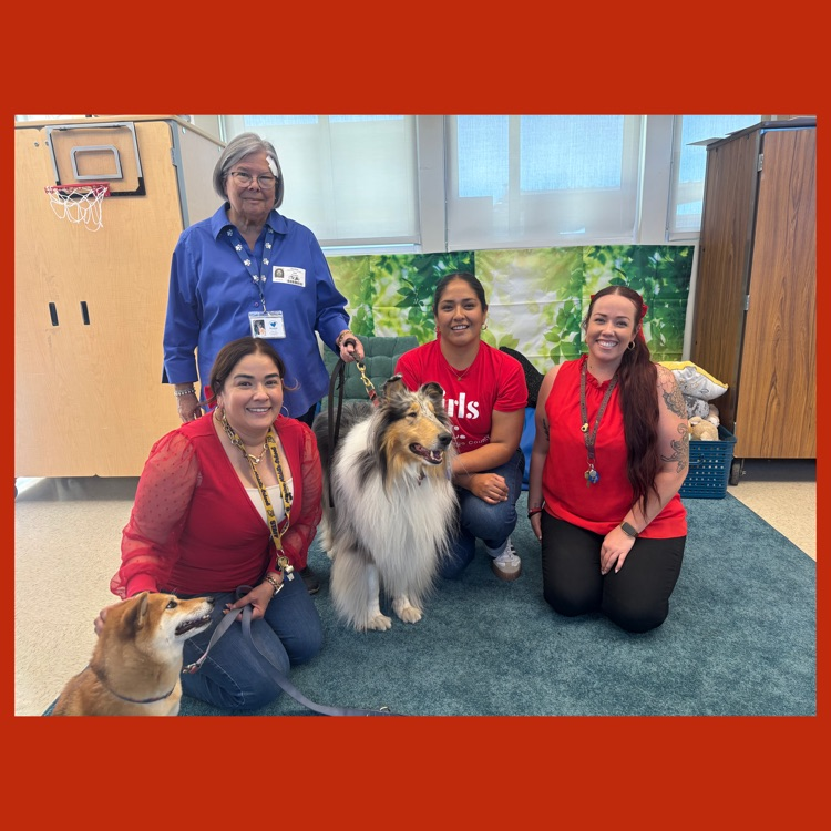 Ms. Chavez, Mrs. Resendiz, and Ms. Barnes with Koa & Kory