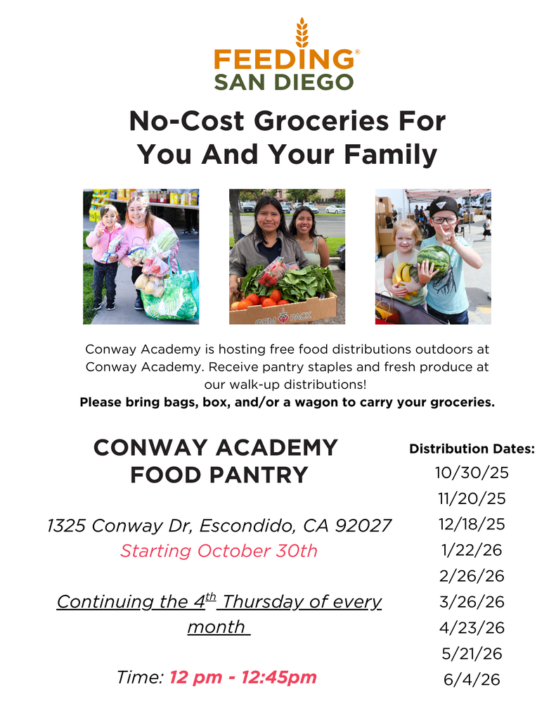 Feeding San Diego Food Pantry Flyer in English
