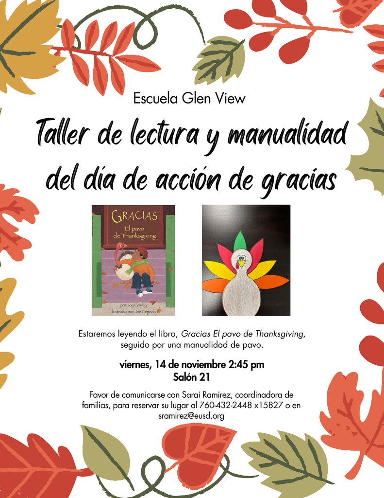Thanksgiving Workshop Flyer Spanish