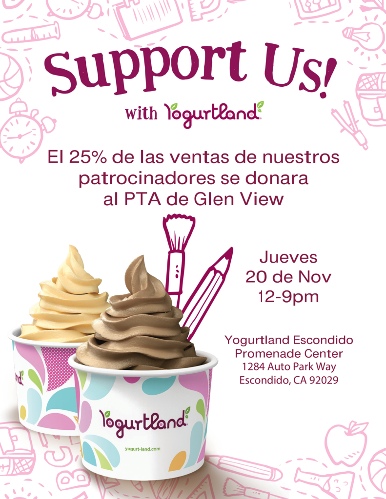Yogurtland Fundraiser Flyer Spanish