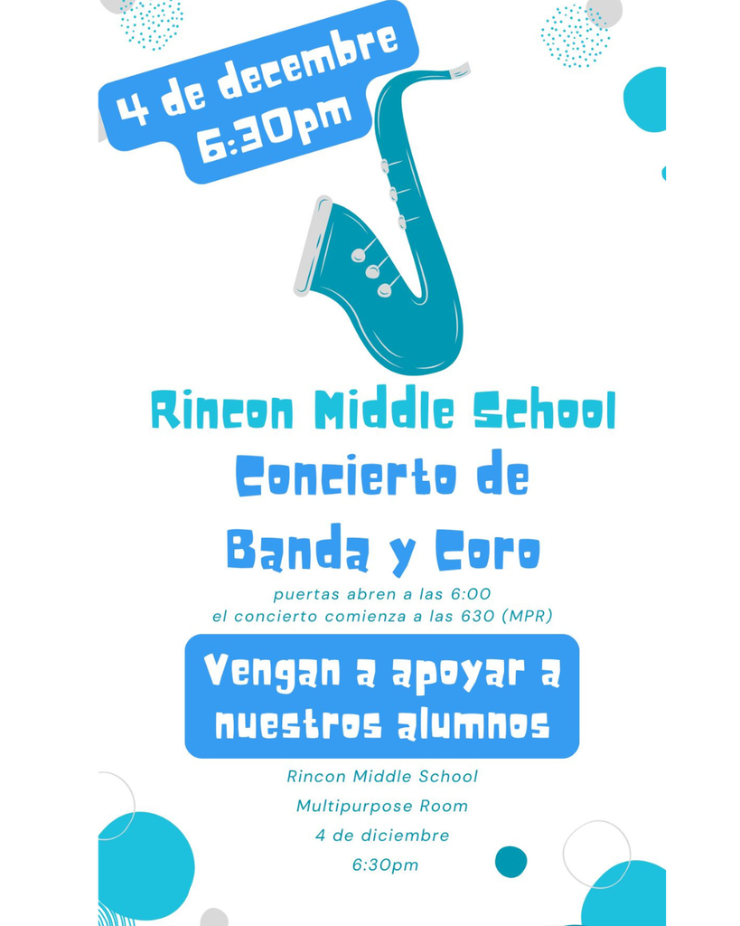 Concert flyer Spanish