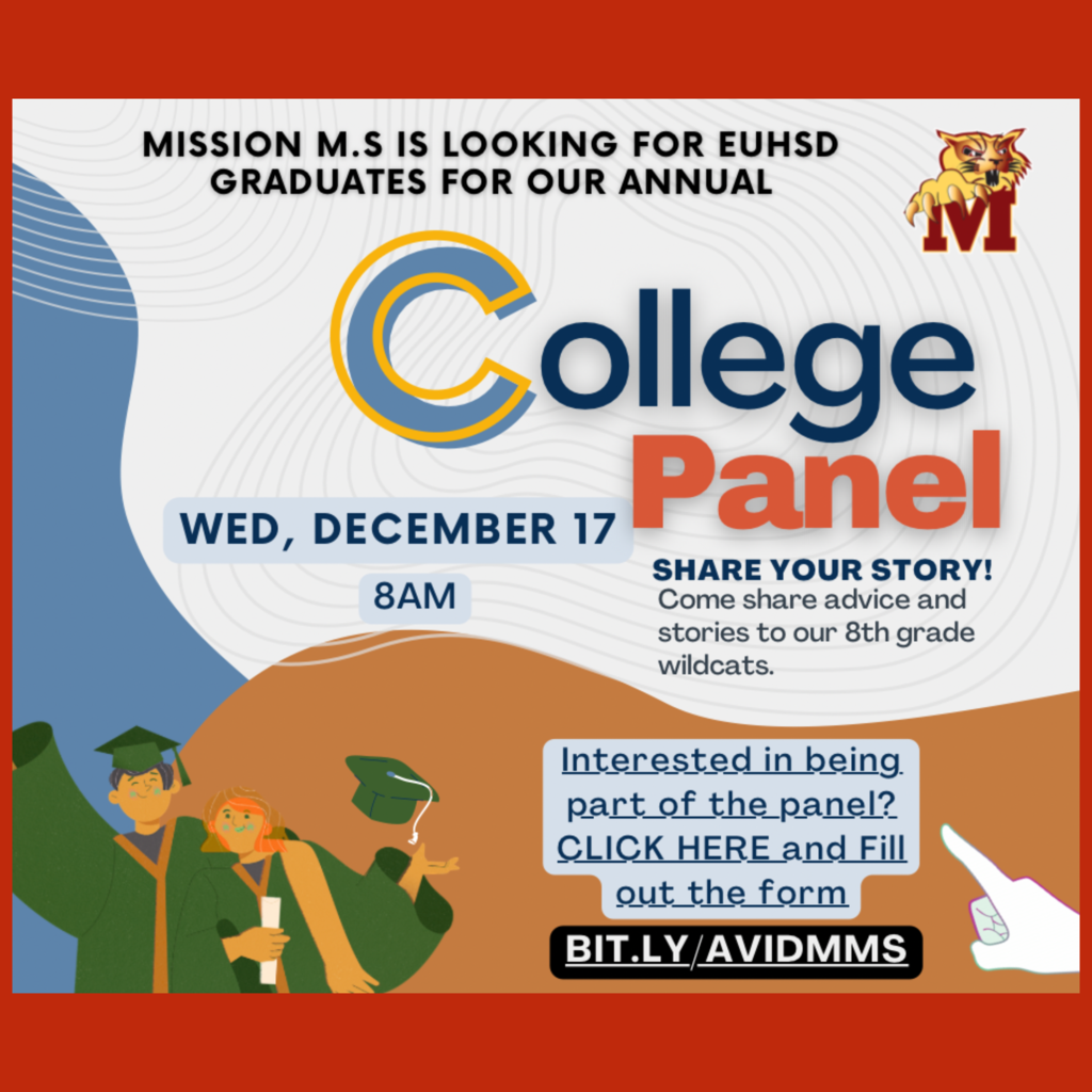 A flyer for this year’s College Panel