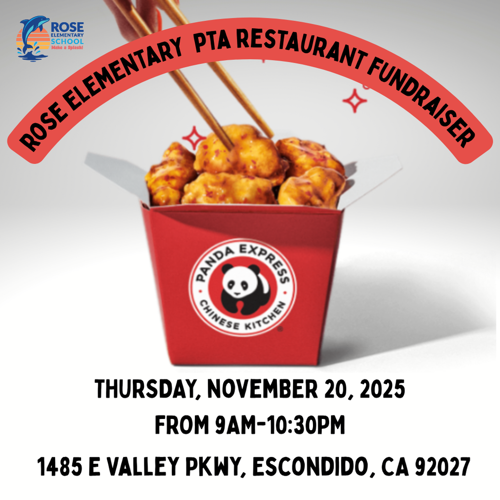 Panda Express fundraiser flyer