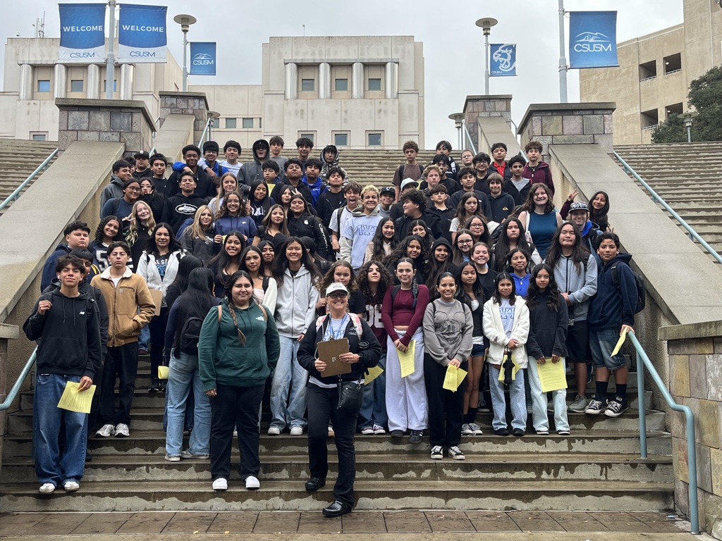 Picture of AVID students on stairs