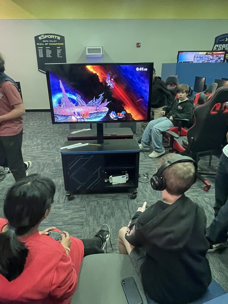 Students playing video game