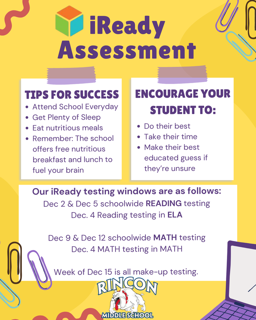 iReady Assessment flier