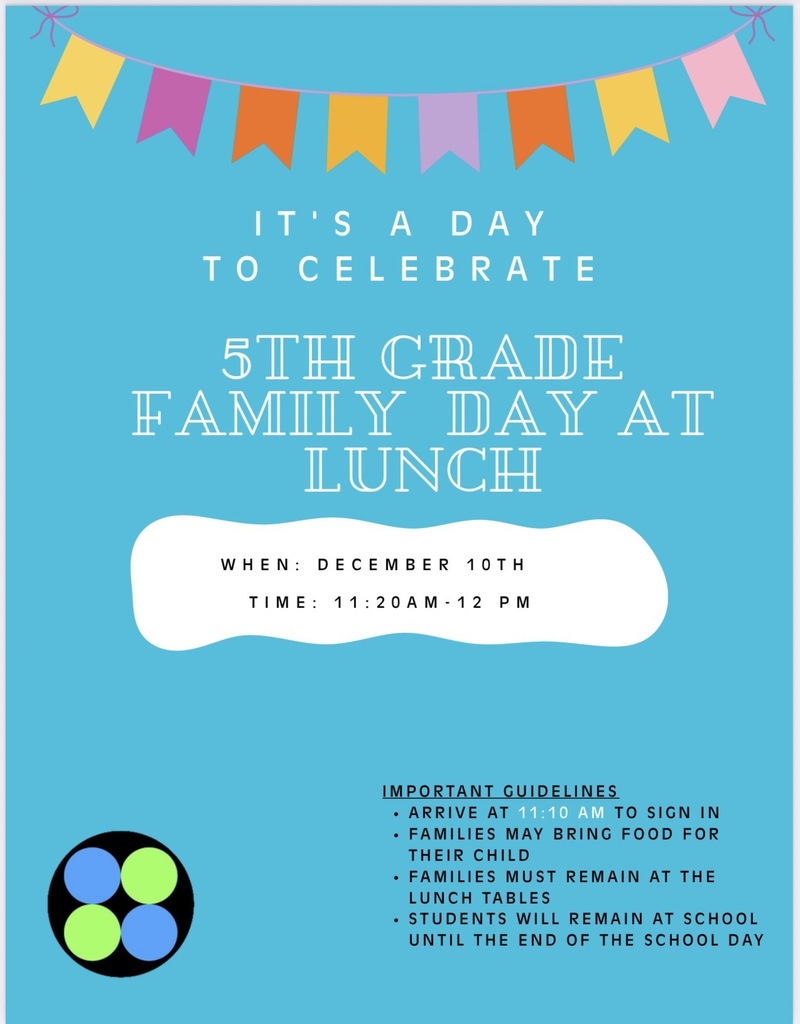 5th grade family day at lunch flyer