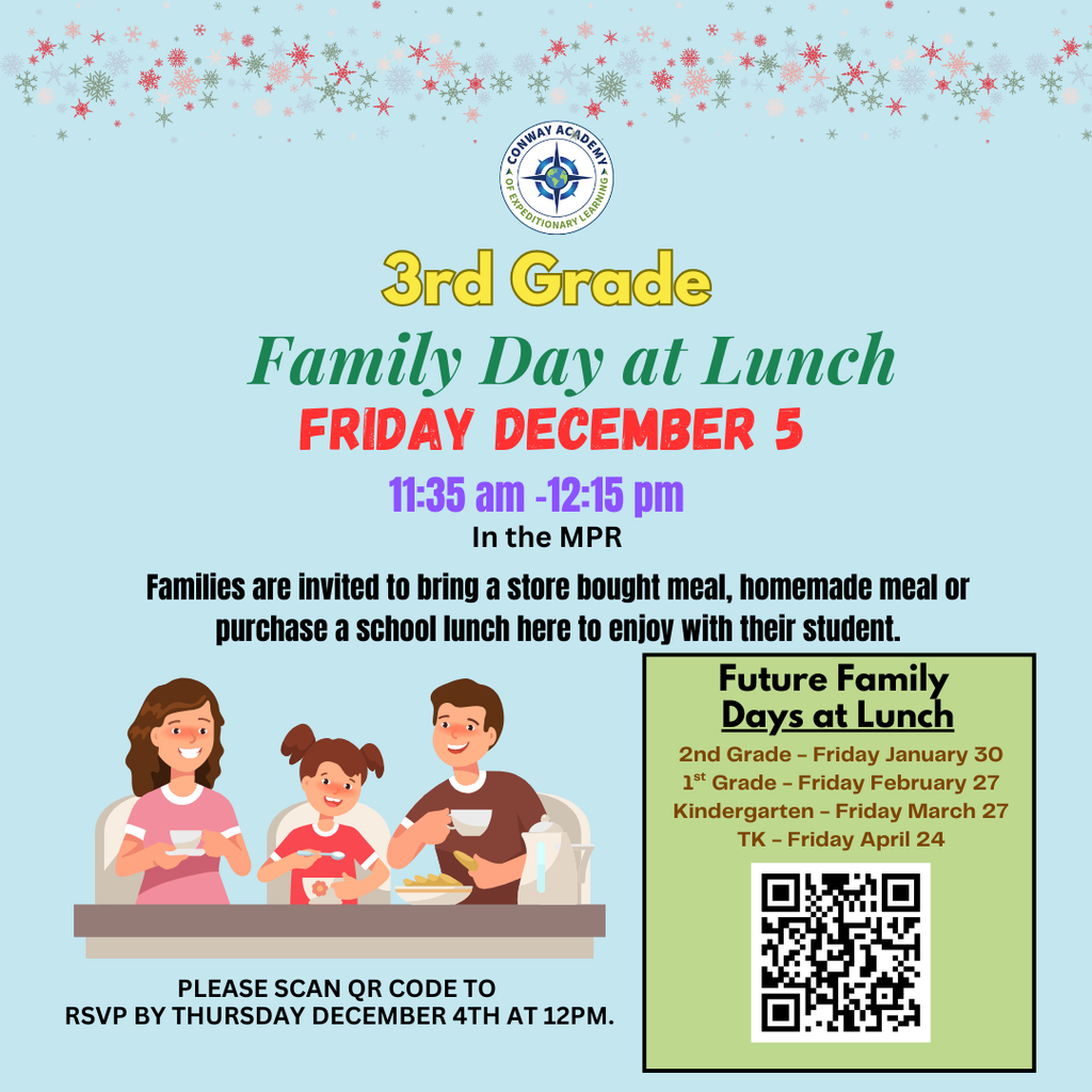 3rd Grade Family Day at Lunch EN