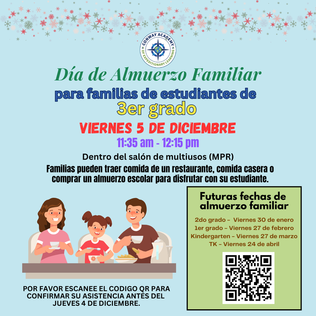 3rd Grade Family Day at Lunch SP