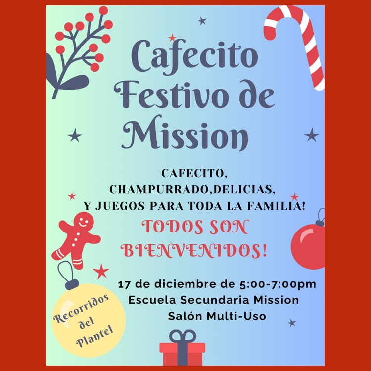A Spanish language flyer for this year’s Holiday Cafecito