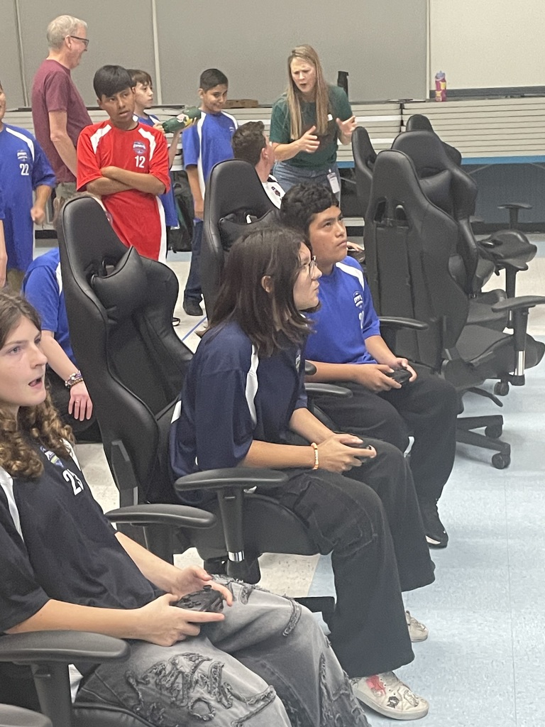 Students playing video games