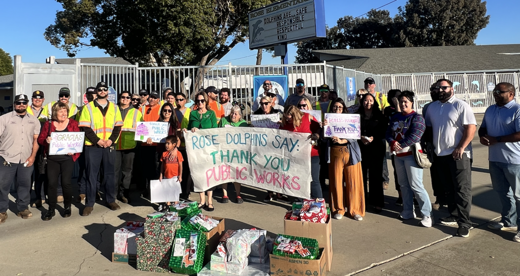 City of Escondido Public Works Department Annual Donations to Rose School's Christmas Angel Program
