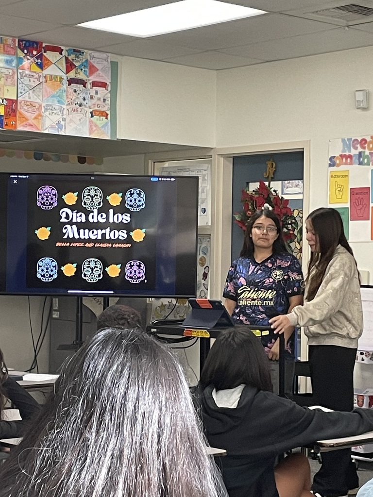 Students giving a presentation