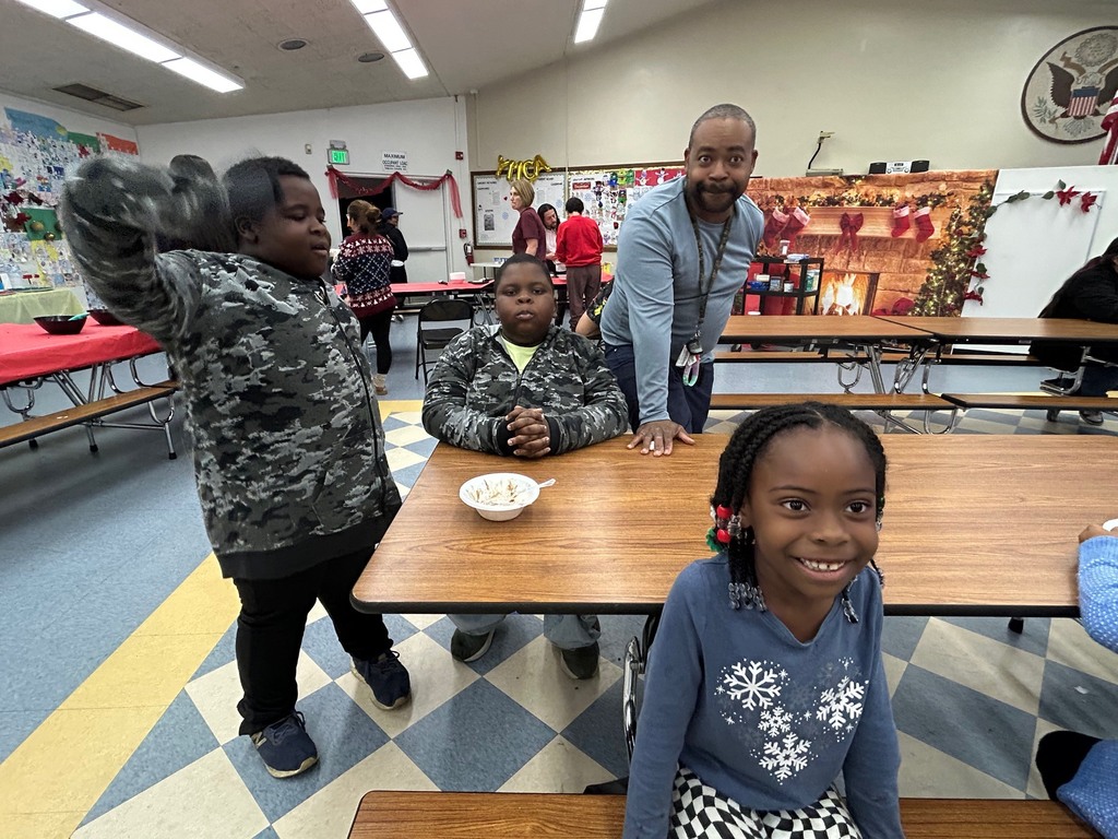 Parents and students eating ice cream