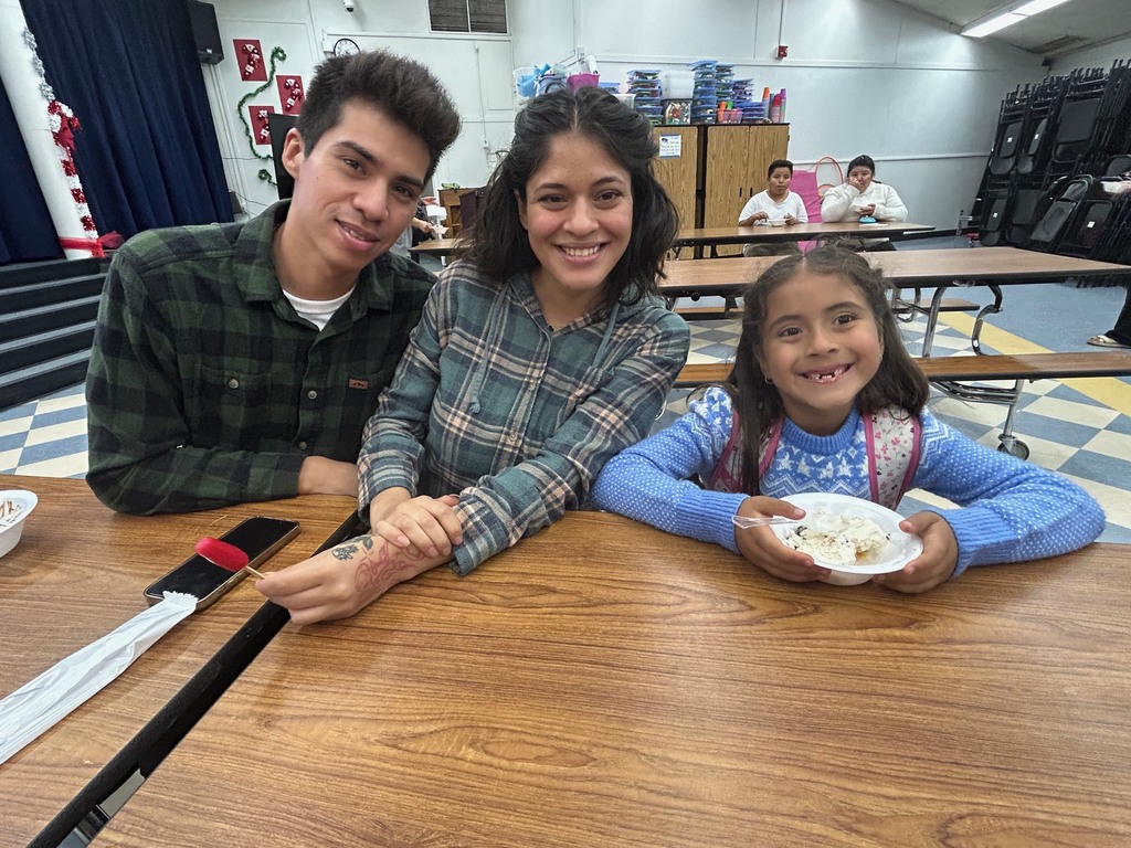 Parents and students eating ice cream
