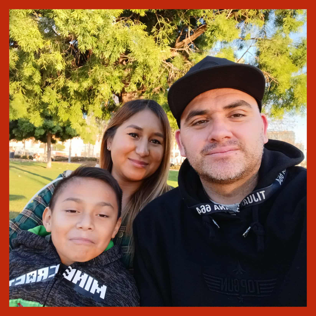 Aiden and his family