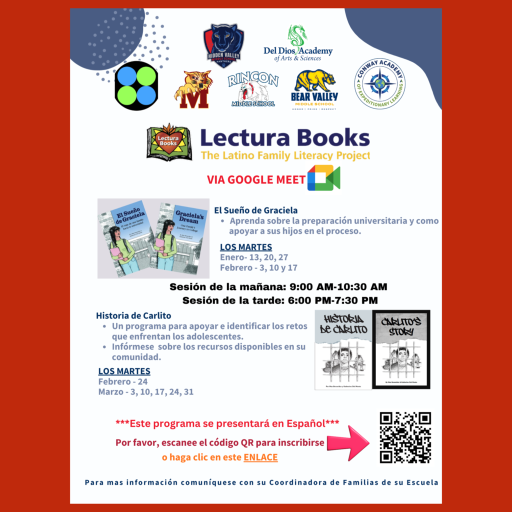 A Spanish language flyer for the “The Latino Family Literacy Project"