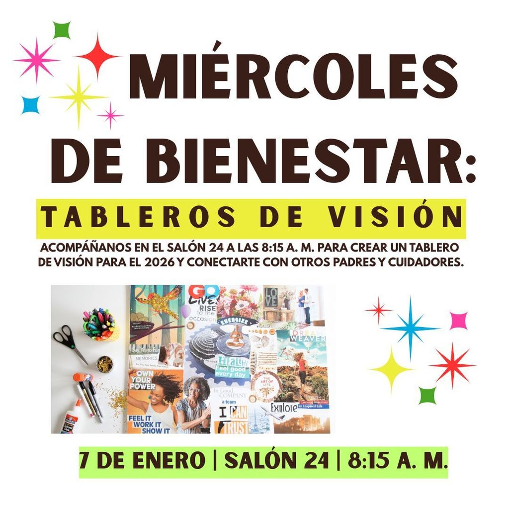 Wellness Wednesday flyer in Spanish