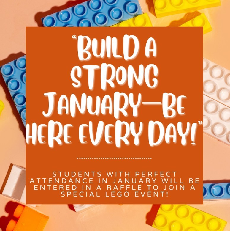 flyer about lego event , legos in background 