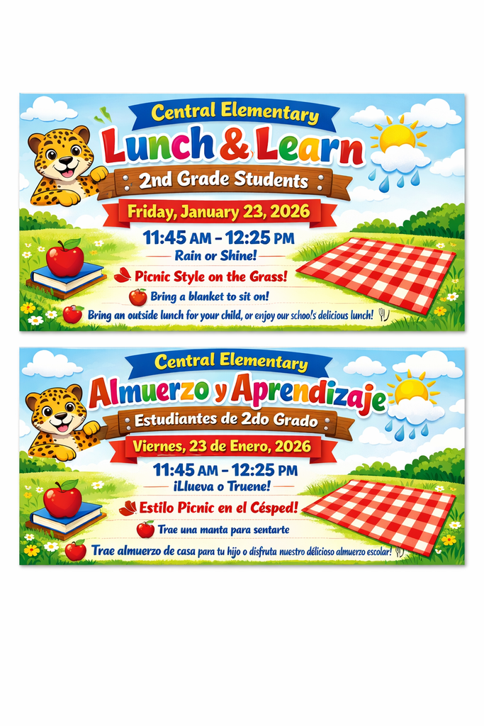 2nd Grade Lunch and Learn Flyer