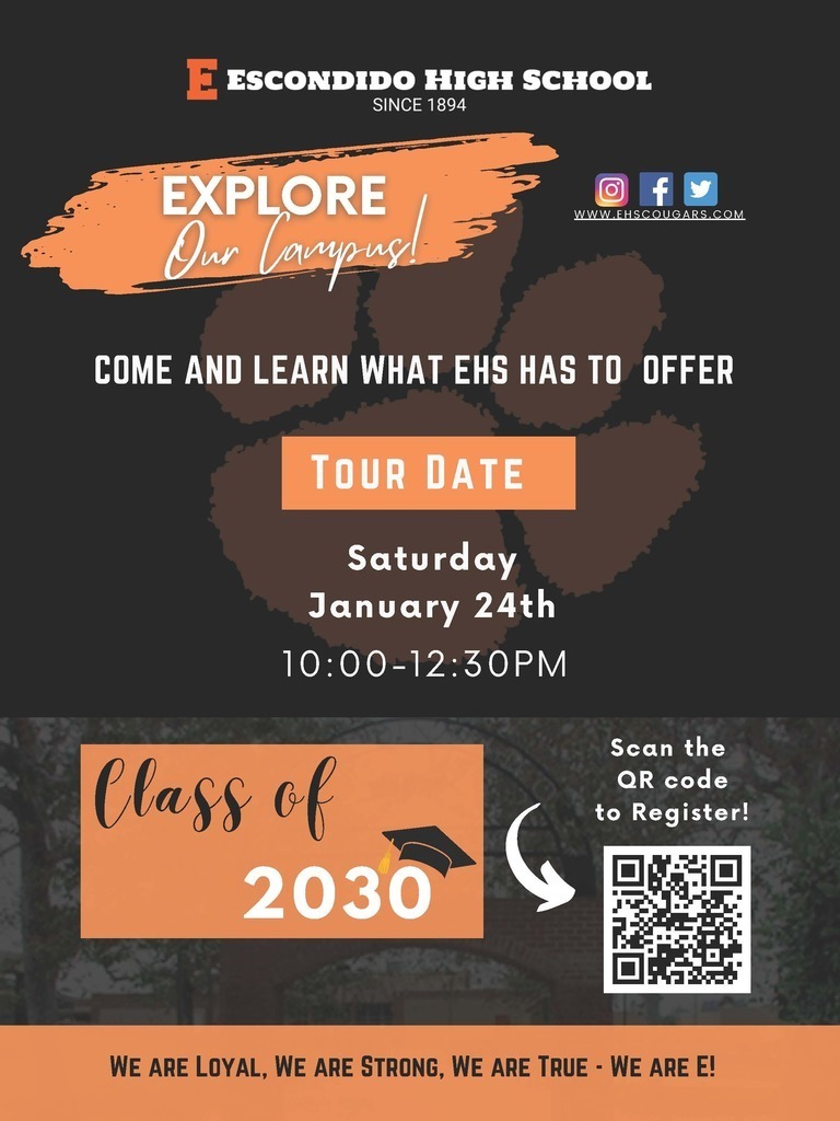 Escondido High School Tour Flyer