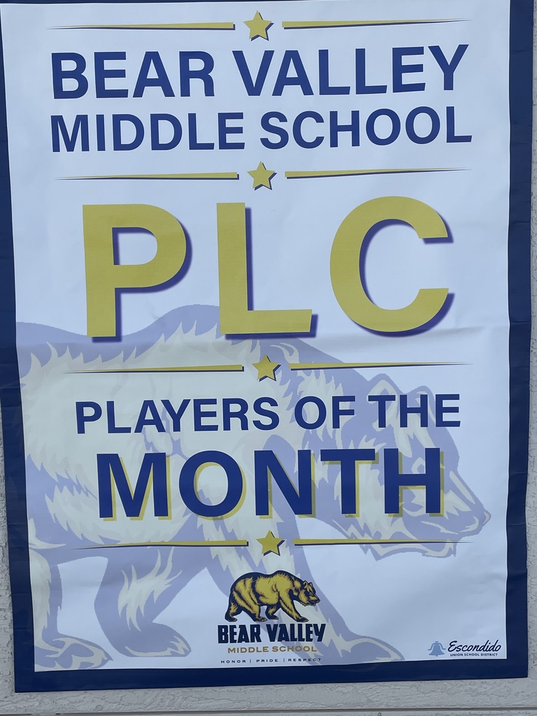 picture of a staff PLC players of the month poster