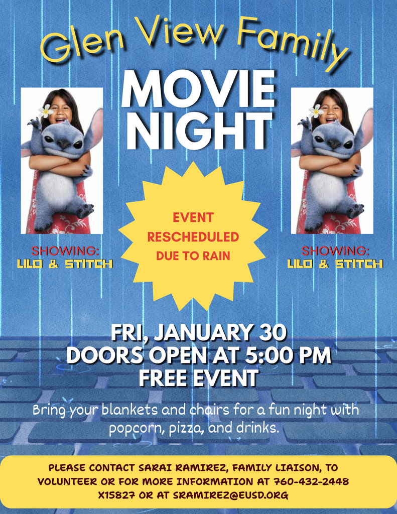 PTA Movie Night Rain Flyer English 