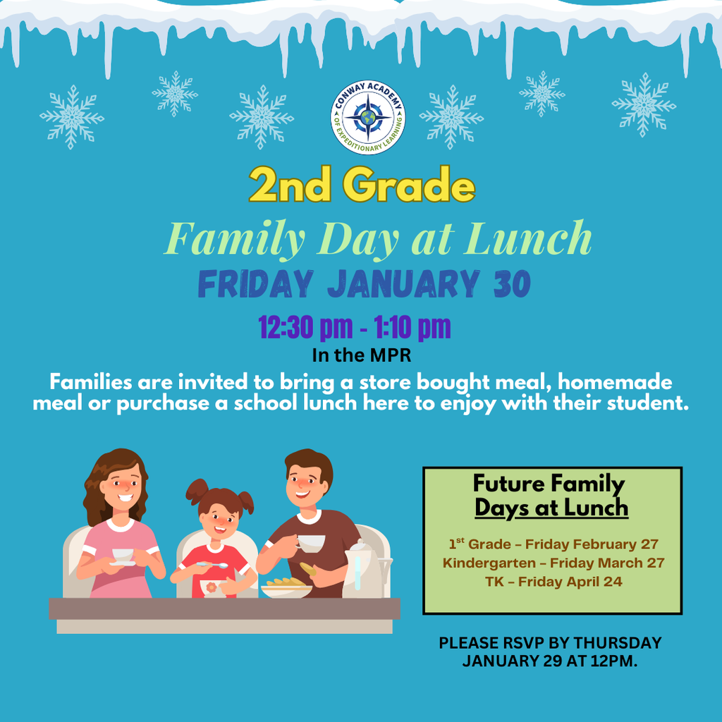 2nd Grade Family Day at Lunch Post EN