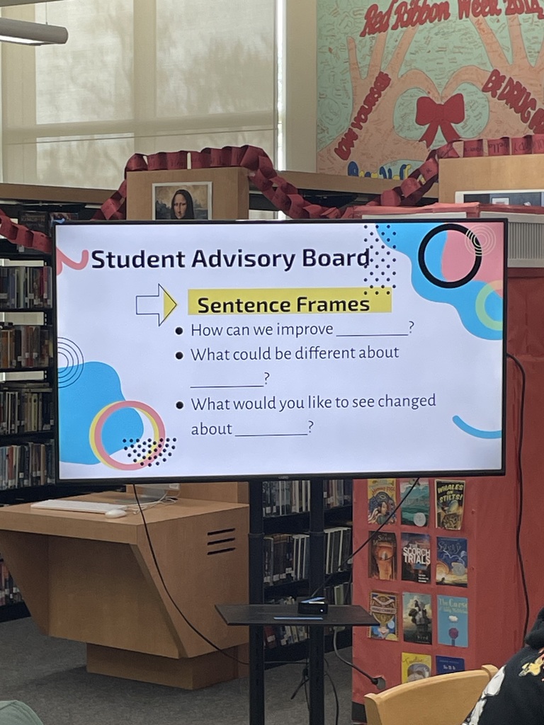 Picture of sentence frames to help students