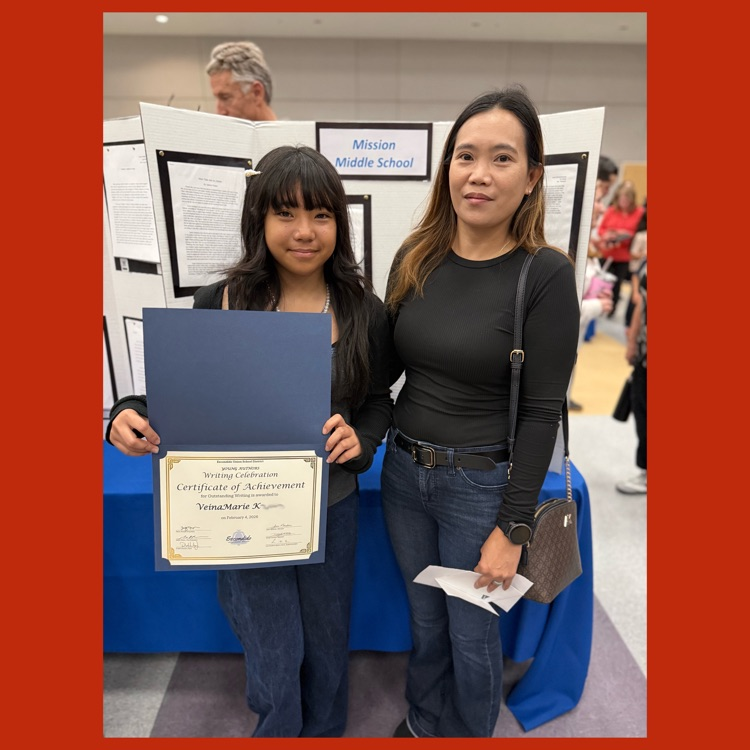 8th Grader Veina K. and her mom
