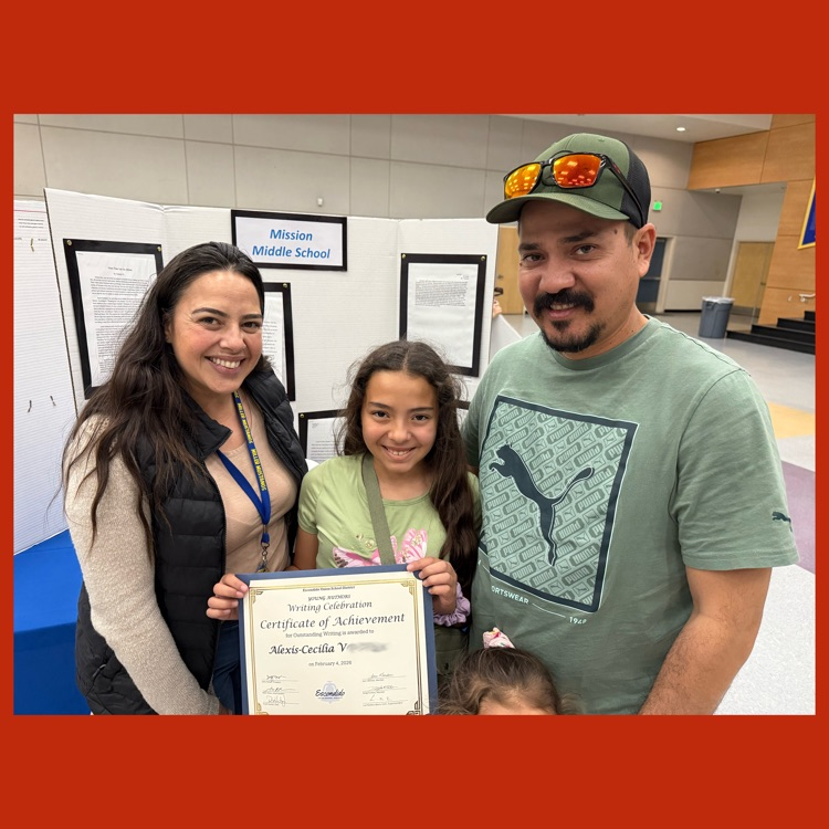 6th Grader Alexis-Cecilia V. and her family