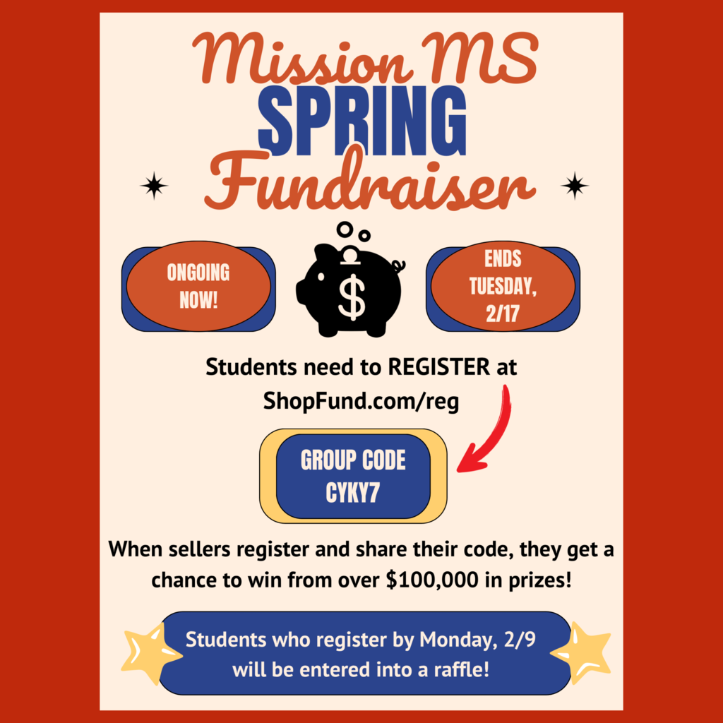 A flyer for the Mission MS Spring Fundraiser