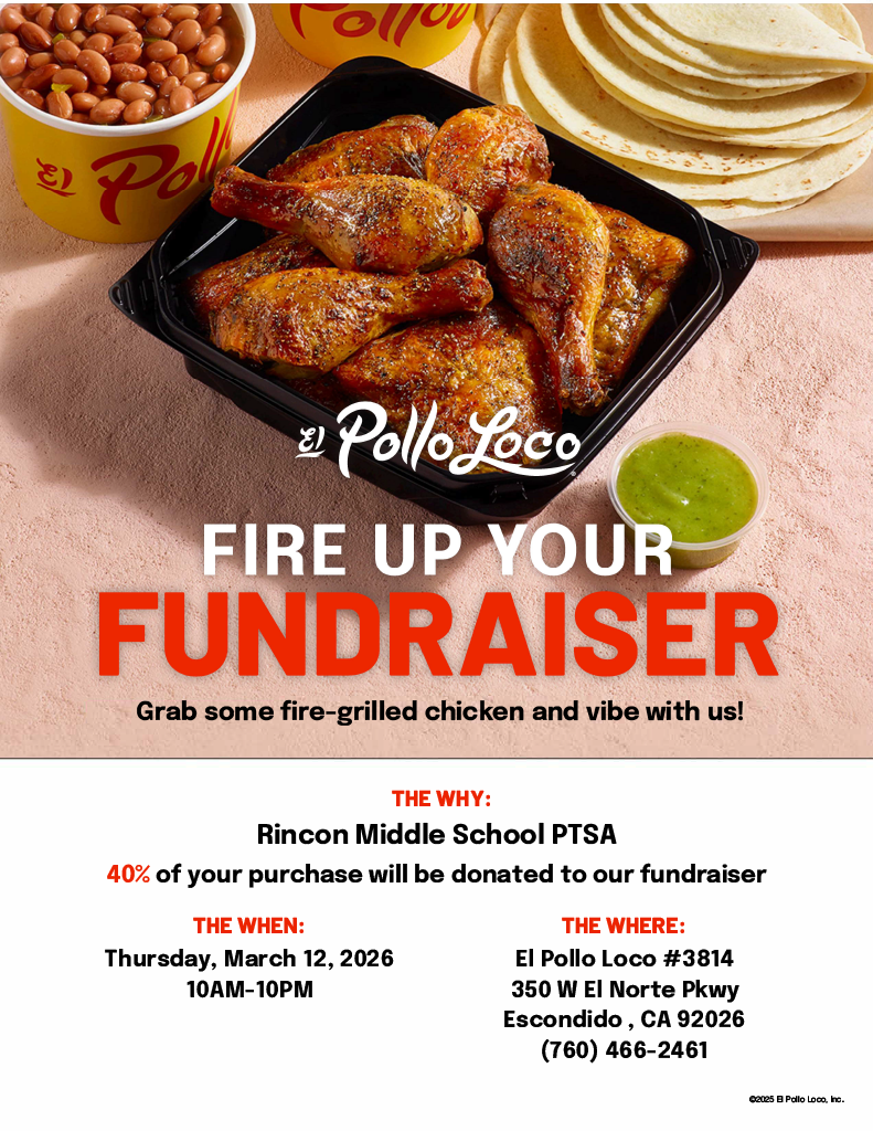 PTSA Fundraiser Flyer - Pollo Loco - English