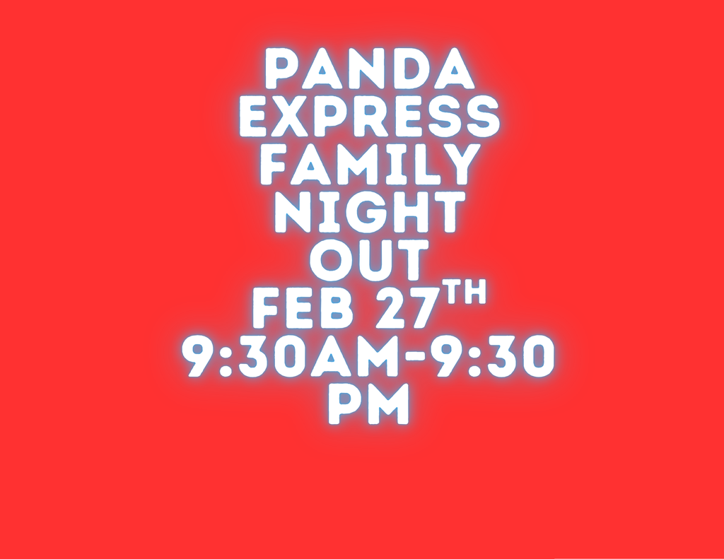 PandA Express Family Night Out flyer Feb 27 9:30-9:30