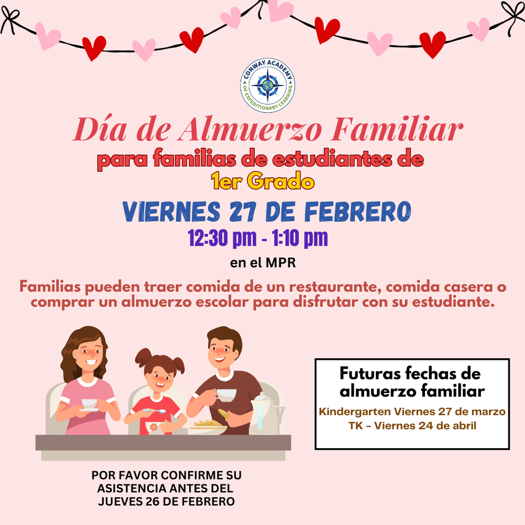 1st Grade Family Day Post SPANISH